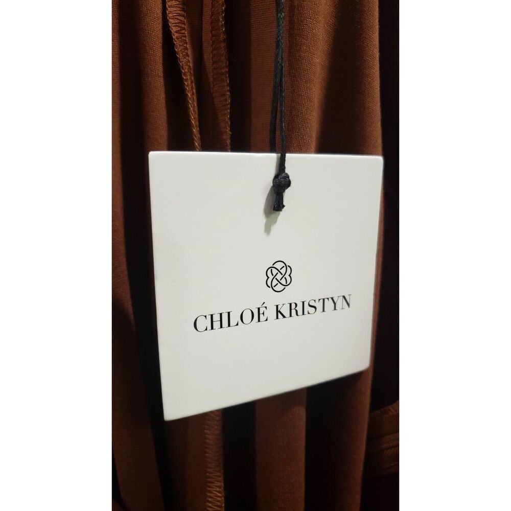 CHLOE KRISTYN Bridgette High Rise Wide leg Ponte Pants Brown 2X NWT MSRP $278 - Picture 6 of 8